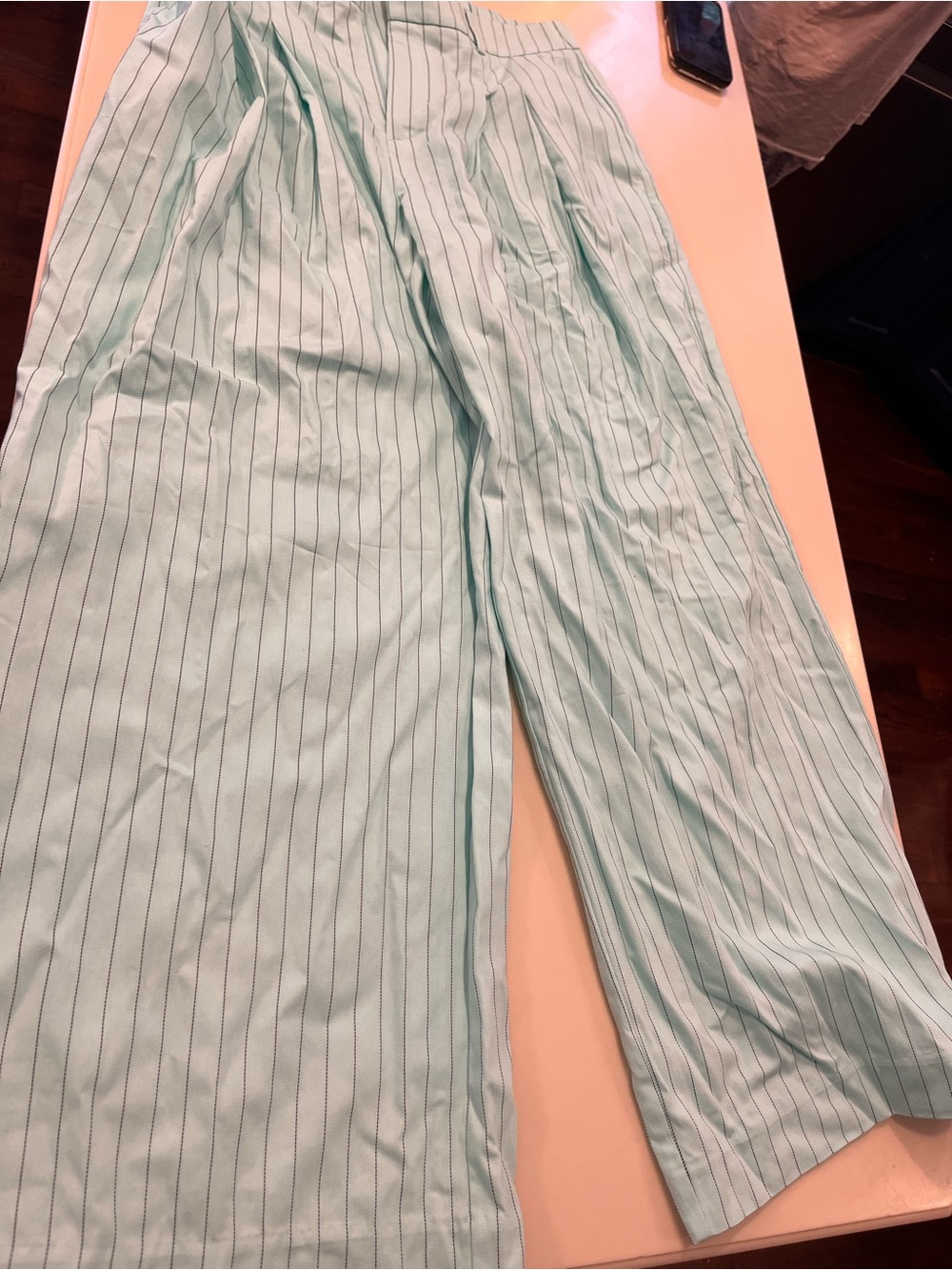 Light Mint Green Pinstripe women’s Pants